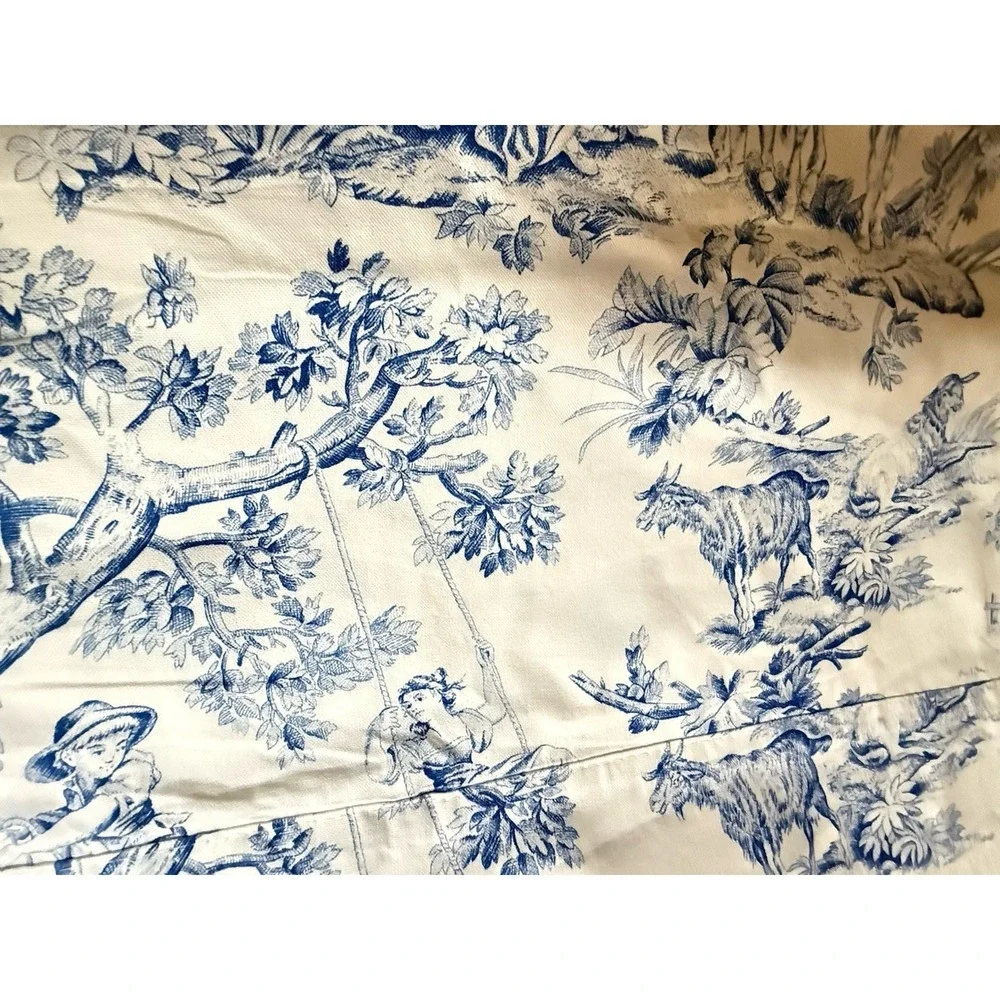 Set Of 3 Valance Curtains Curtains Classic Toile De Jouy French Countryside Euro